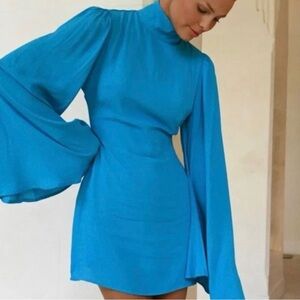 Yllw the label rays dress - teal medium NWT